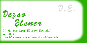 dezso elsner business card